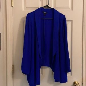 Electric Blue Crepe Drape Front Blazer torrid SZ:4